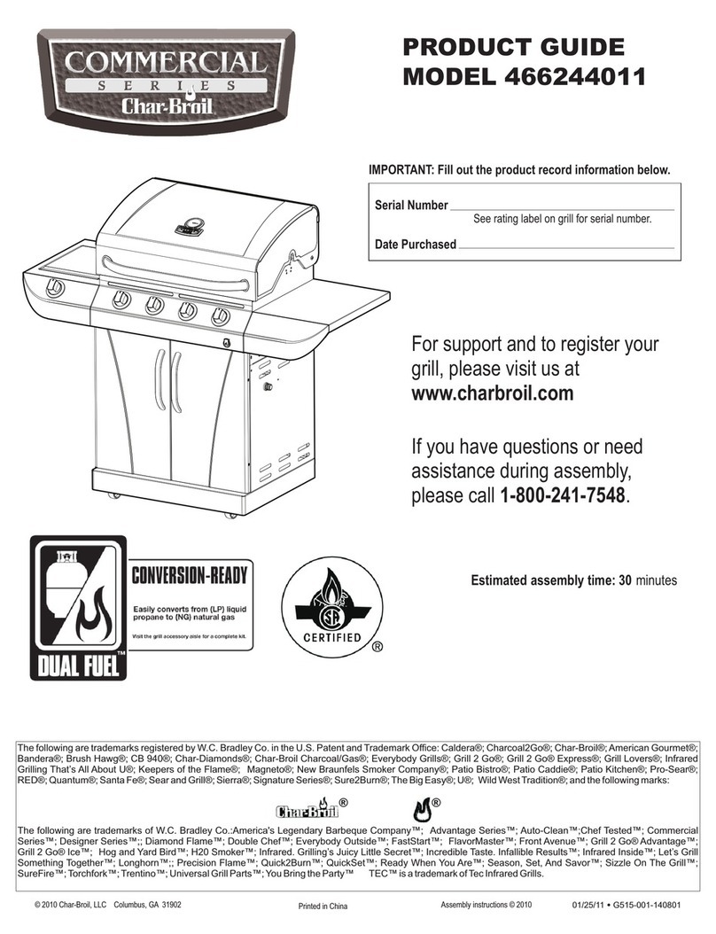 Char-Broil 466244011 Product guide