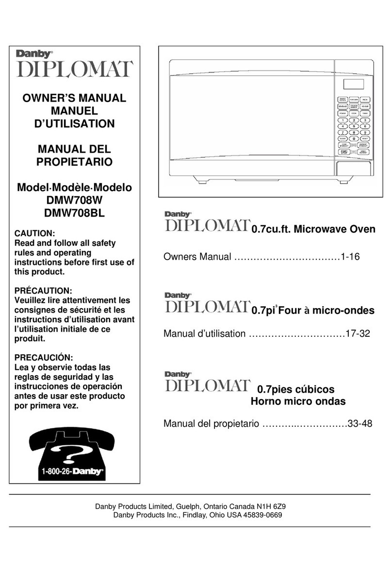 Danby Diplomat DMW708W owner's manual