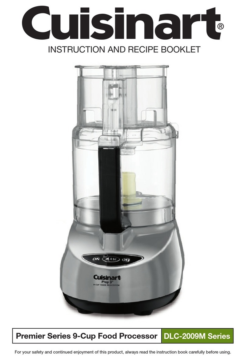 Cuisinart DLC-2009M Series Instruction guide