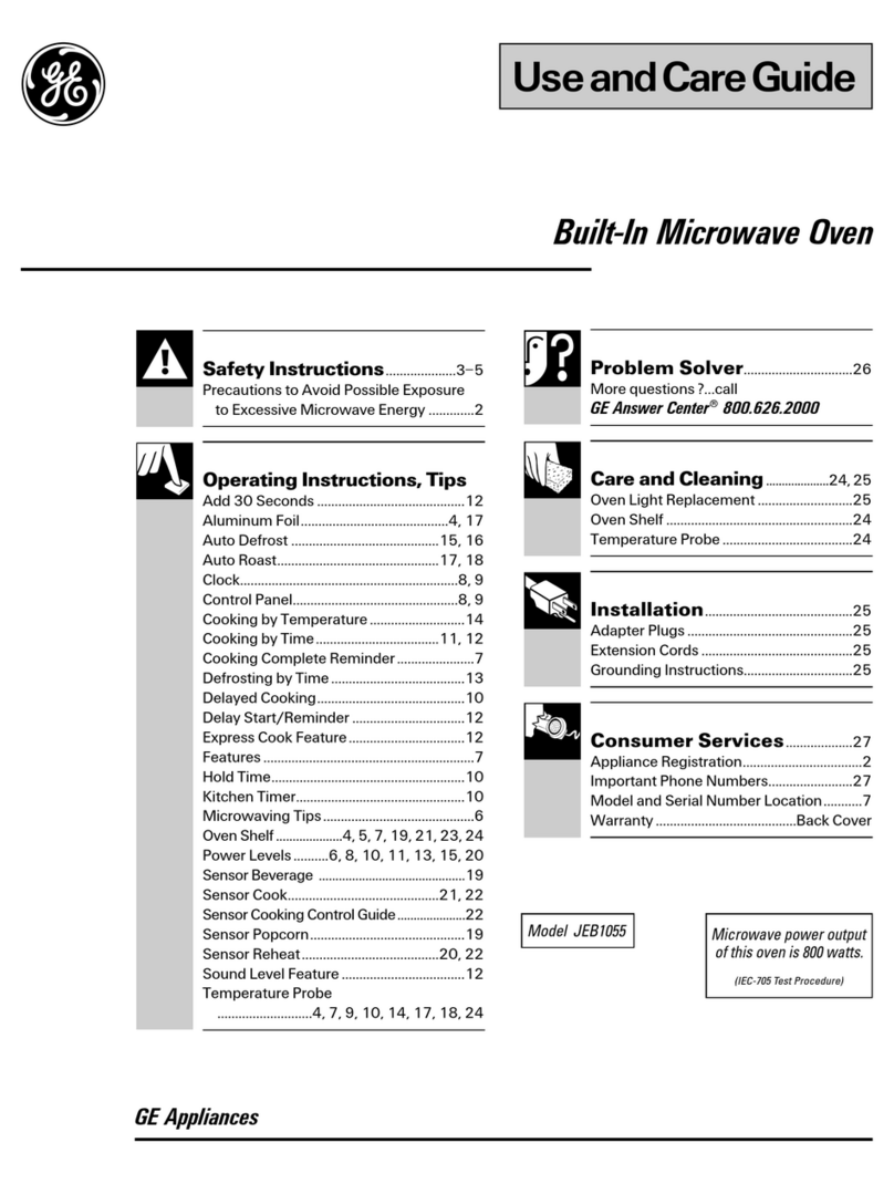 GE JEB1055 User manual GE JEB1055 User manual