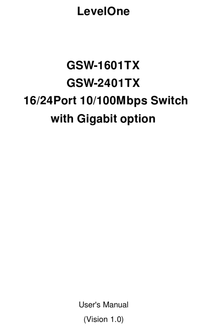 LevelOne GSW-1601TX User manual LevelOne GSW-1601TX User manual