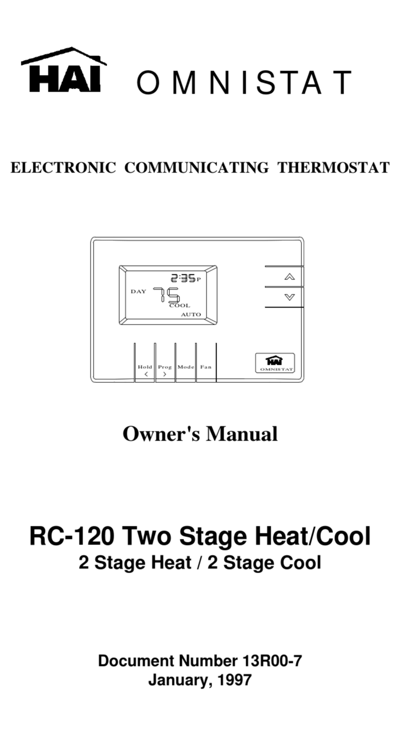 Home Automation RC-120 owner's manual