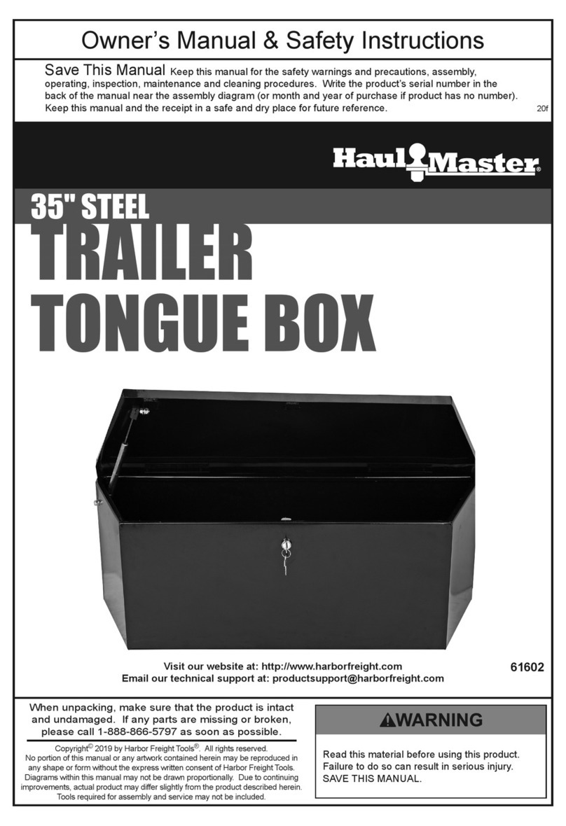 HAUL MASTER 61602 Owner's manual & safety instructions