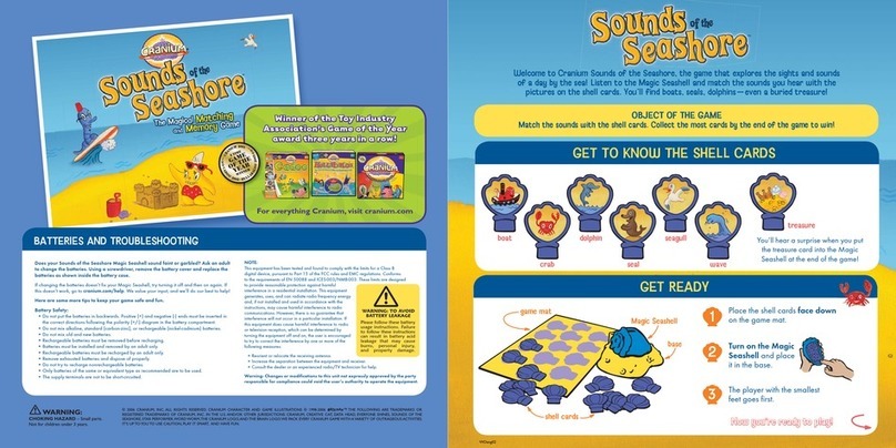 Cranium Sounds of the Seashore User manual Cranium Sounds of the Seashore User manual