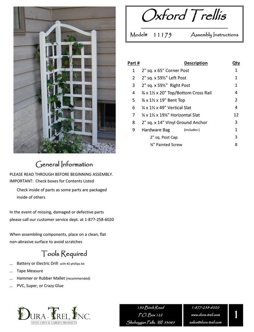 Dura Trel Oxford Trellis 11175 User manual
