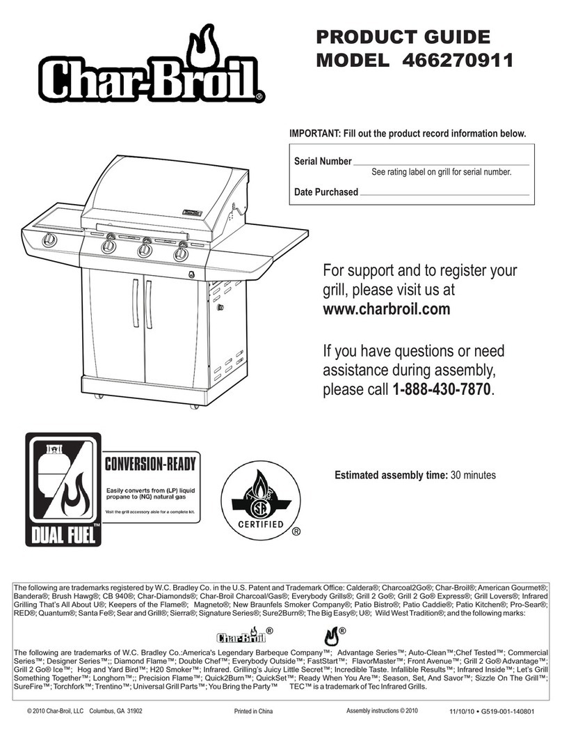 Char-Broil 466270911 Product guide