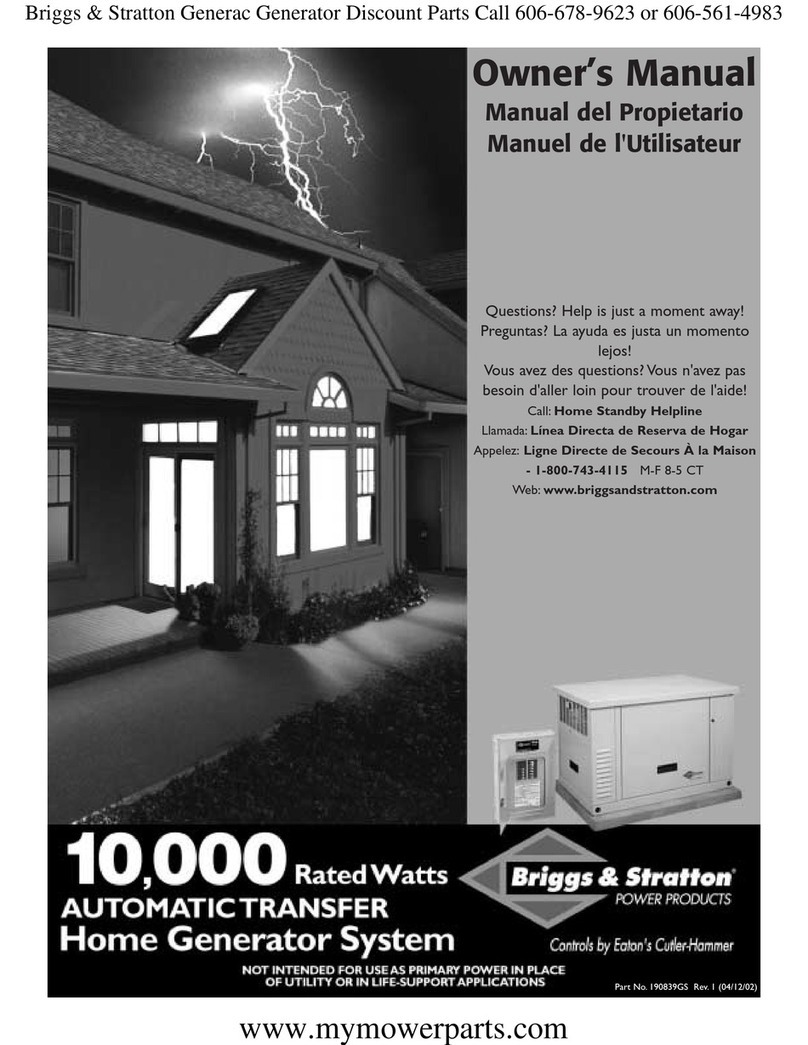 Briggs & Stratton Generac owner's manual