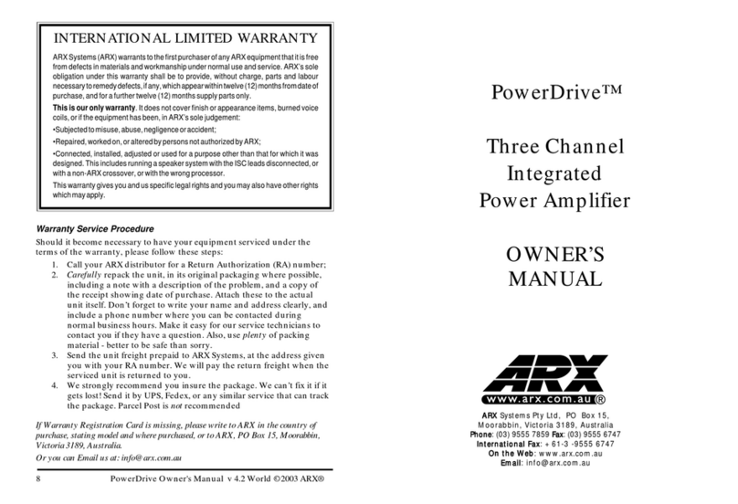 ARX PowerDrive owner's manual