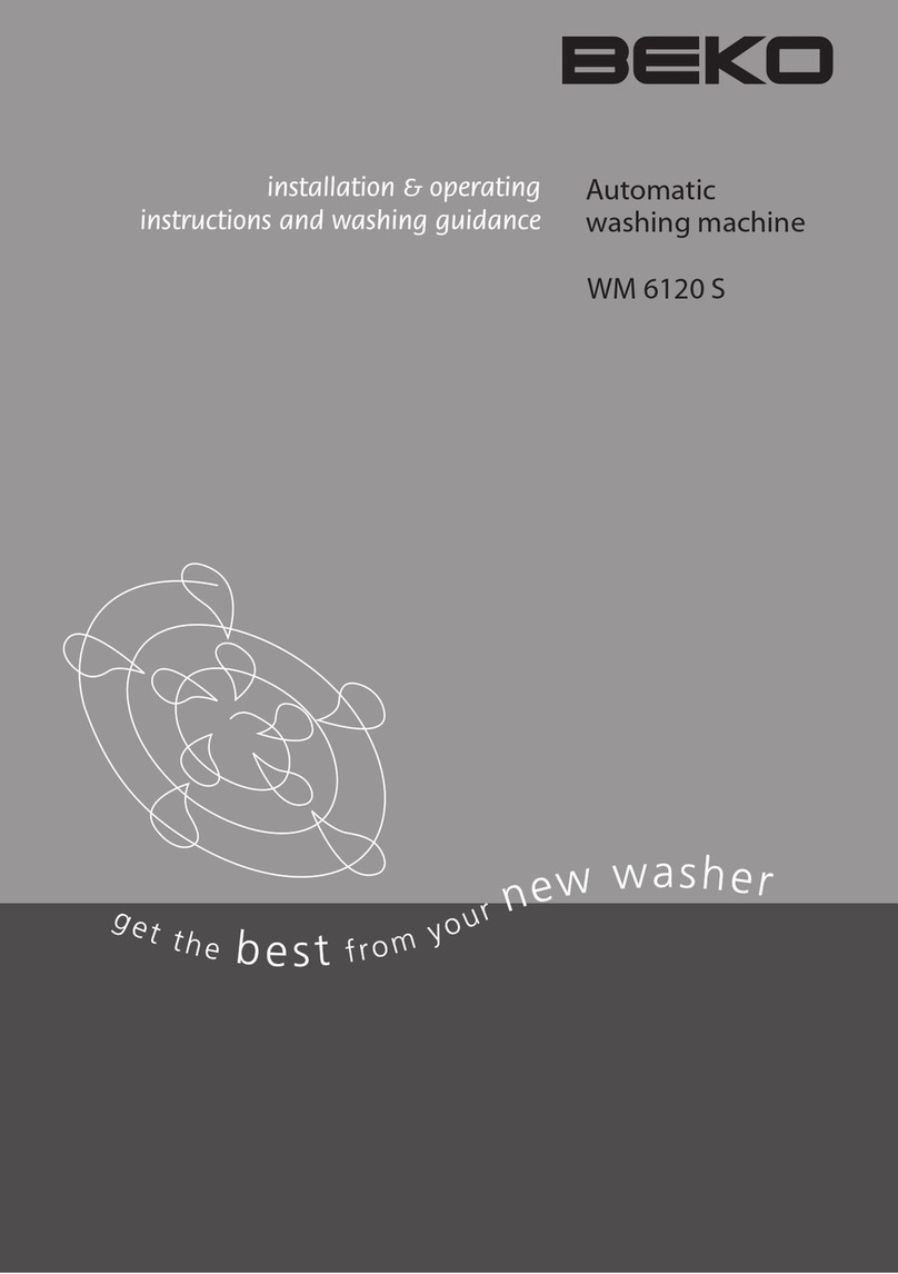 Beko WM 6120 S Installation & operating instructions Beko WM 6120 S Installation & operating instructions