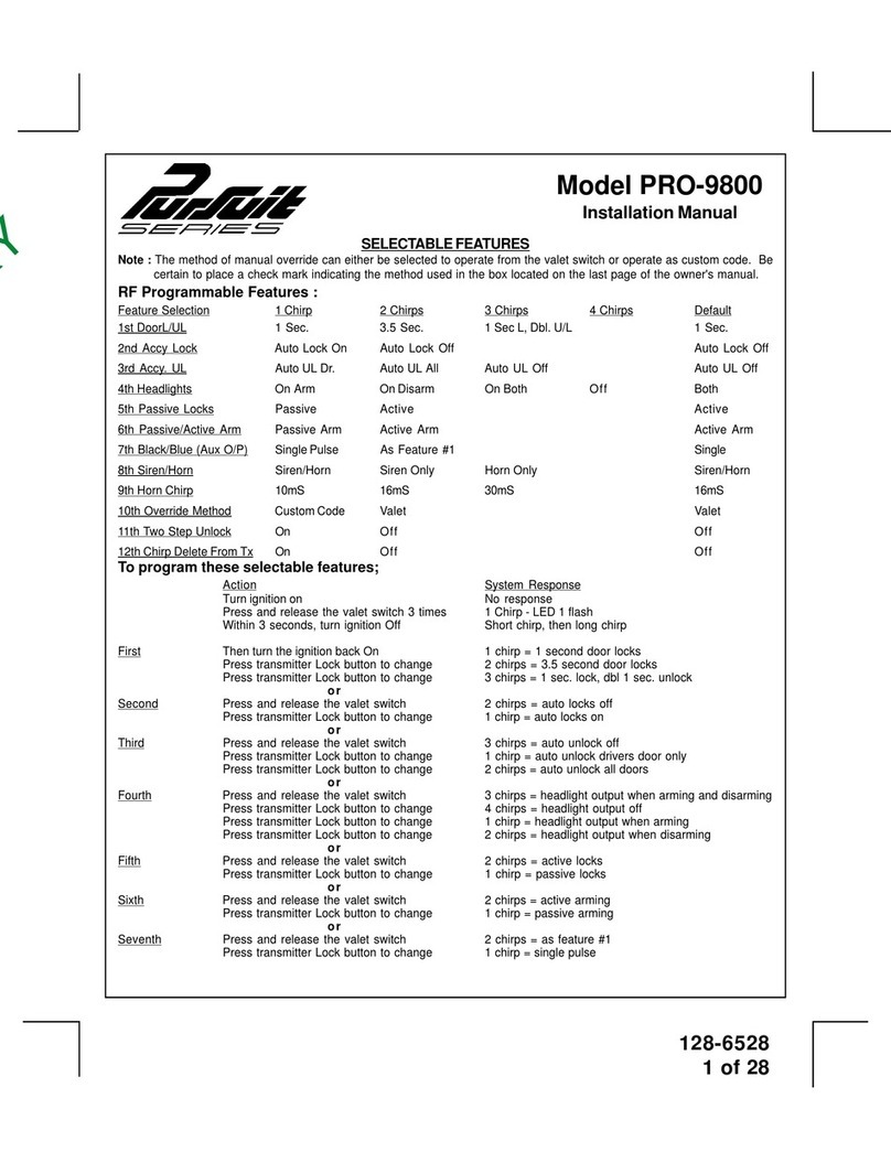 Audiovox Pursuit PRO-9800 User manual Audiovox Pursuit PRO-9800 User manual