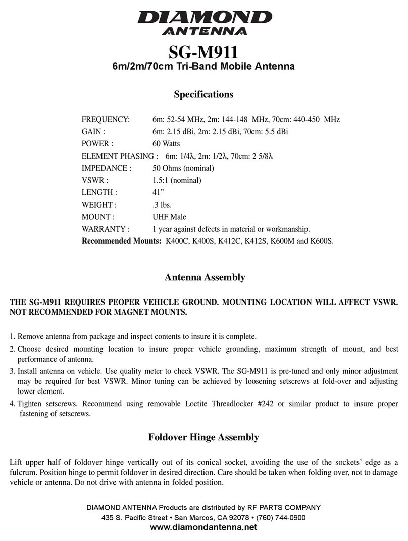 Diamond Antenna SG-M911 User manual