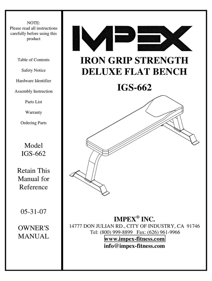 Impex IRON GRIP STRENGTH DELUXE owner's manual
