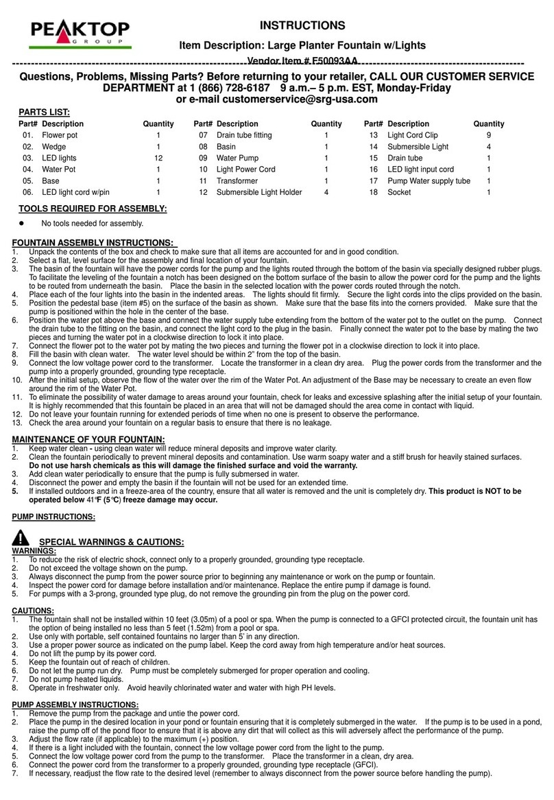 PEAKTOP F50093AA User manual