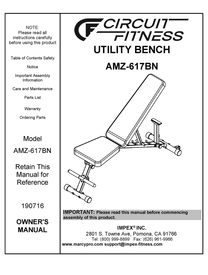 Impex Circuit Fitness AMZ-617BN owner's manual