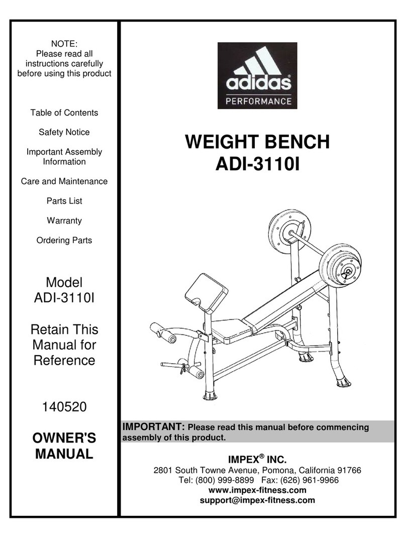 Impex ADIDAS Performance ADI-3110I User manual