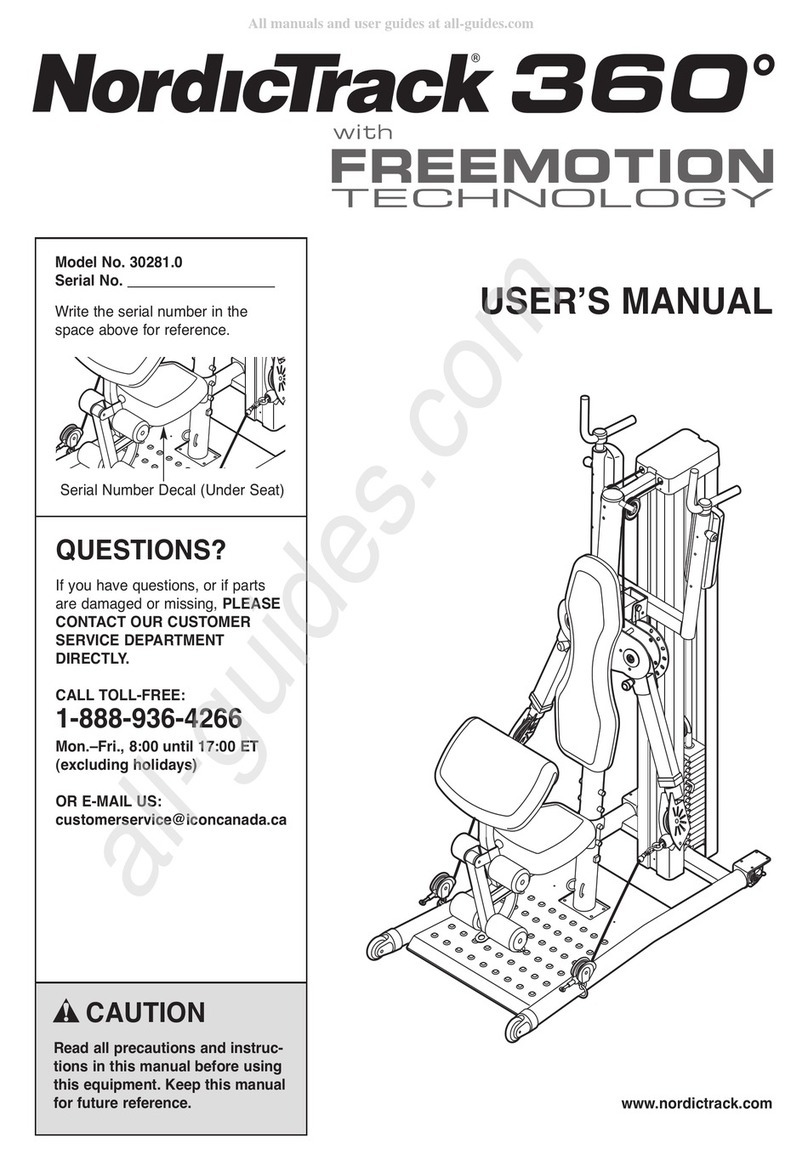 NordicTrack FREEMOTION 360 User manual