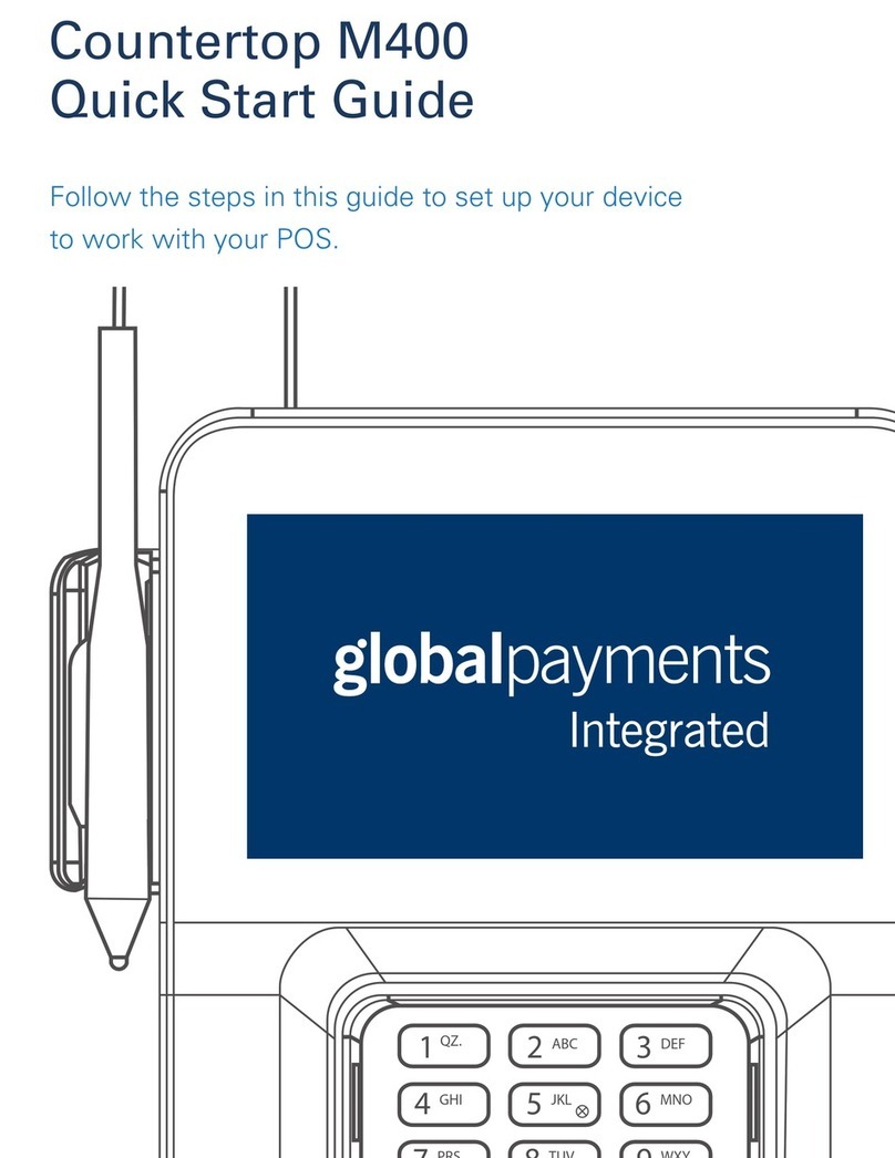 Global Payments Countertop M400 quick start guide