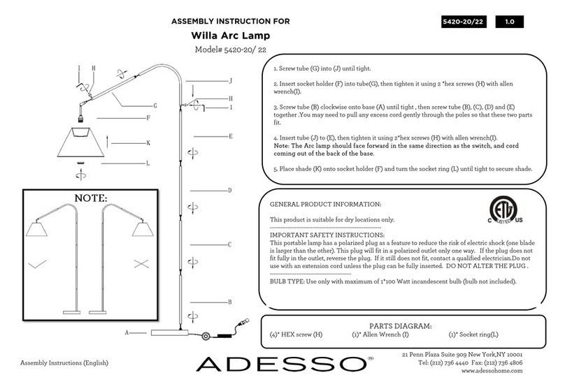Adesso Willa Assembly instruction Adesso Willa Assembly instruction