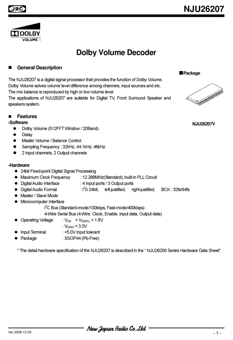 JRC DOLBY NJU26207 quick start guide