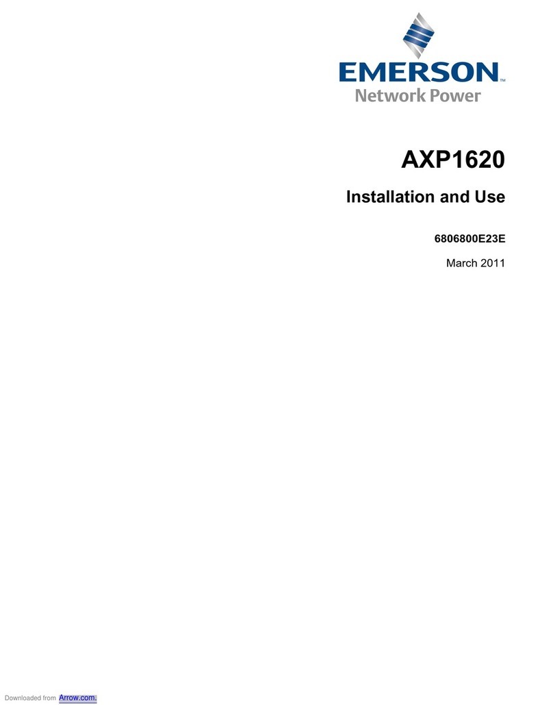 Emerson AXP1620 Quick start guide