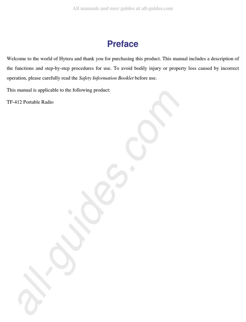 Hytera TF-412 User manual Hytera TF-412 User manual