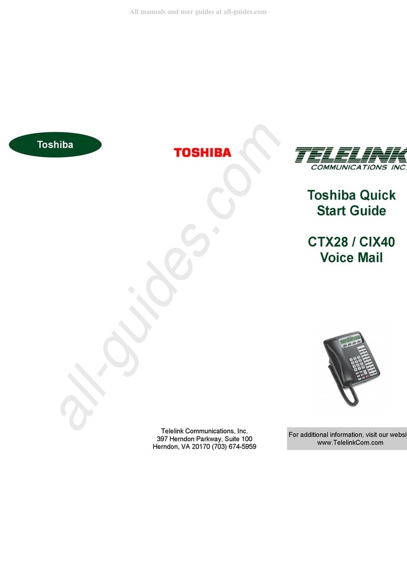 Toshiba TELELINK CTX28 User manual