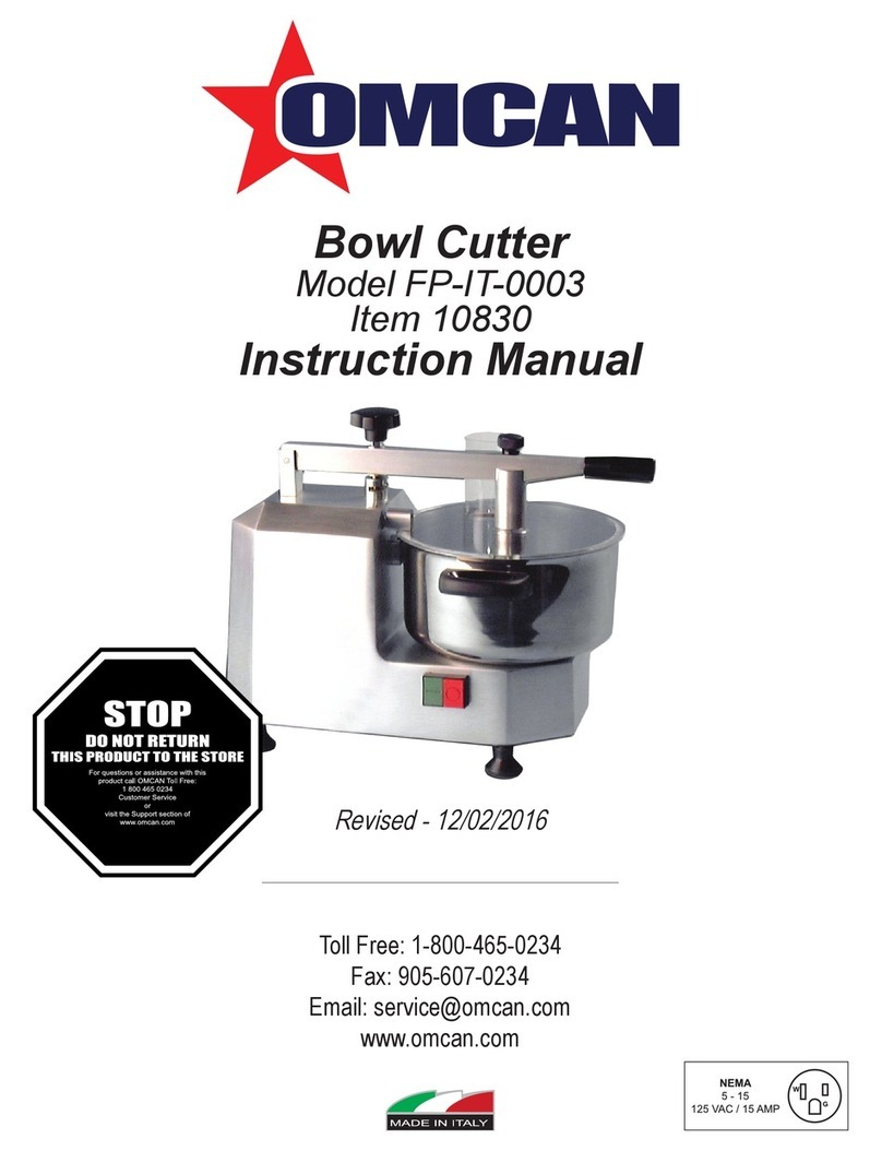 Omcan FP-IT-0003 instruction manual