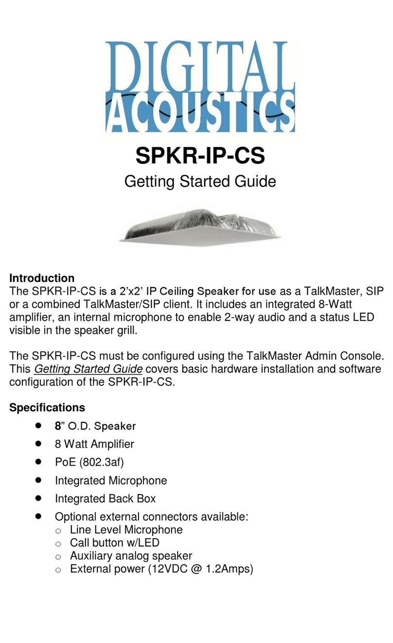 Digital Acoustics SPKR-IP-CS Getting started guide