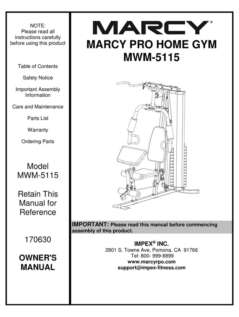 Impex MARCY PRO MWM-5115 owner's manual