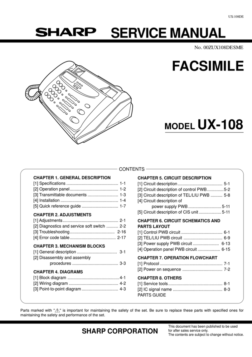 Sharp UX-108 User manual