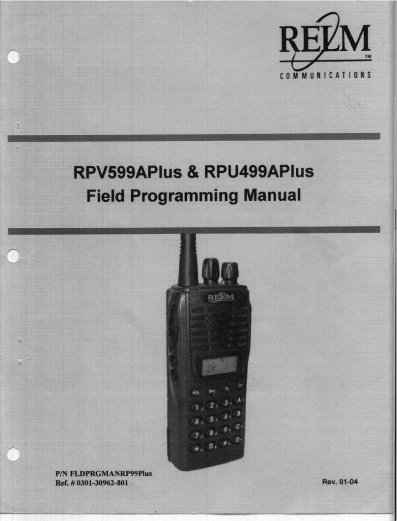 RELM RPV599APIus Owner's manual
