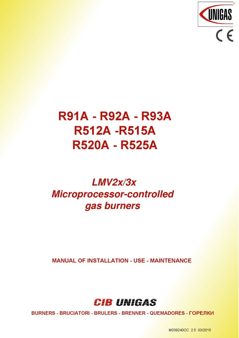 CIB UNIGAS R91A M Series Operating manual