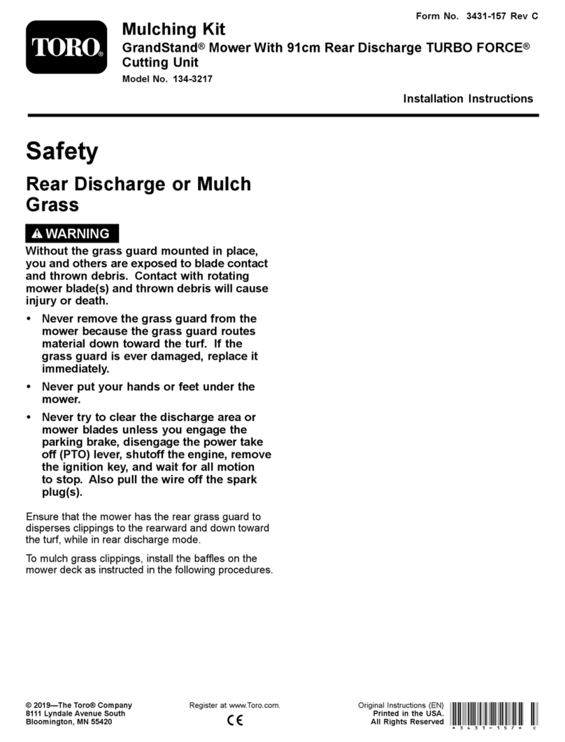 Toro GrandStand Mulching Kit User manual