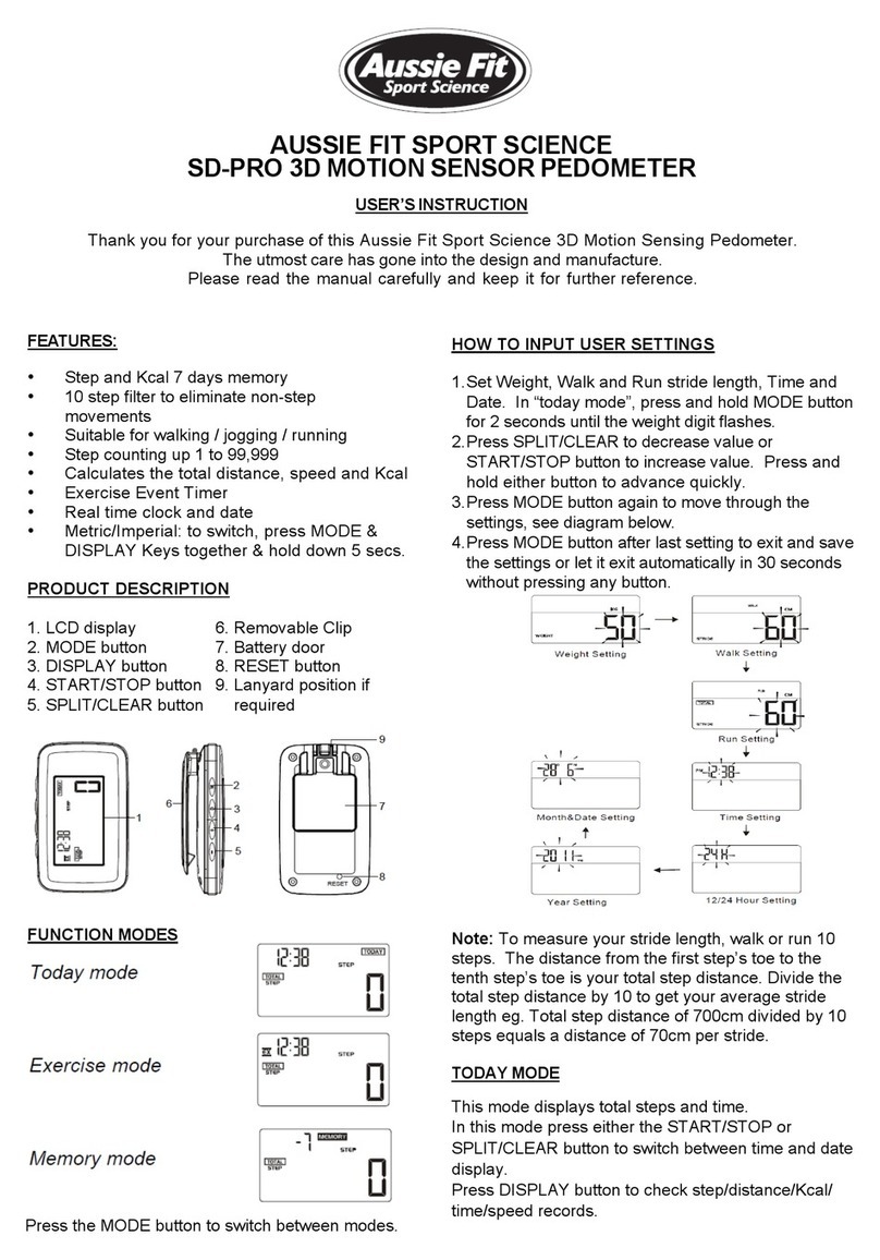 Aussie Fit SPORT SCIENCE SD-PRO 3D Installation instructions