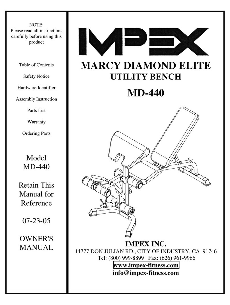 Impex MARCY DIAMOND ELITE MD-440 owner's manual