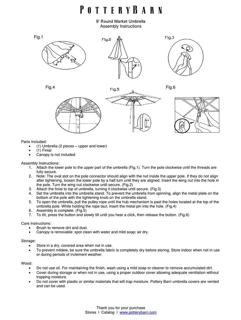 PotteryBarn Umbrella Assembly instructions