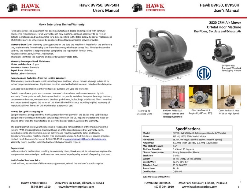 Hawk BVP50 user manual