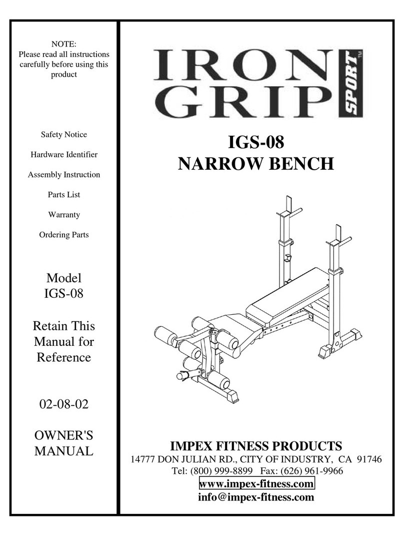 Impex IRON GRIP SPORT IGS-08 User manual Impex IRON GRIP SPORT IGS-08 User manual