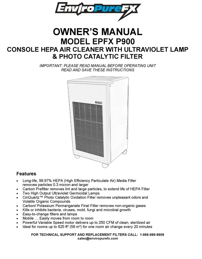 EnviroPureFX EPFX P900 owner's manual