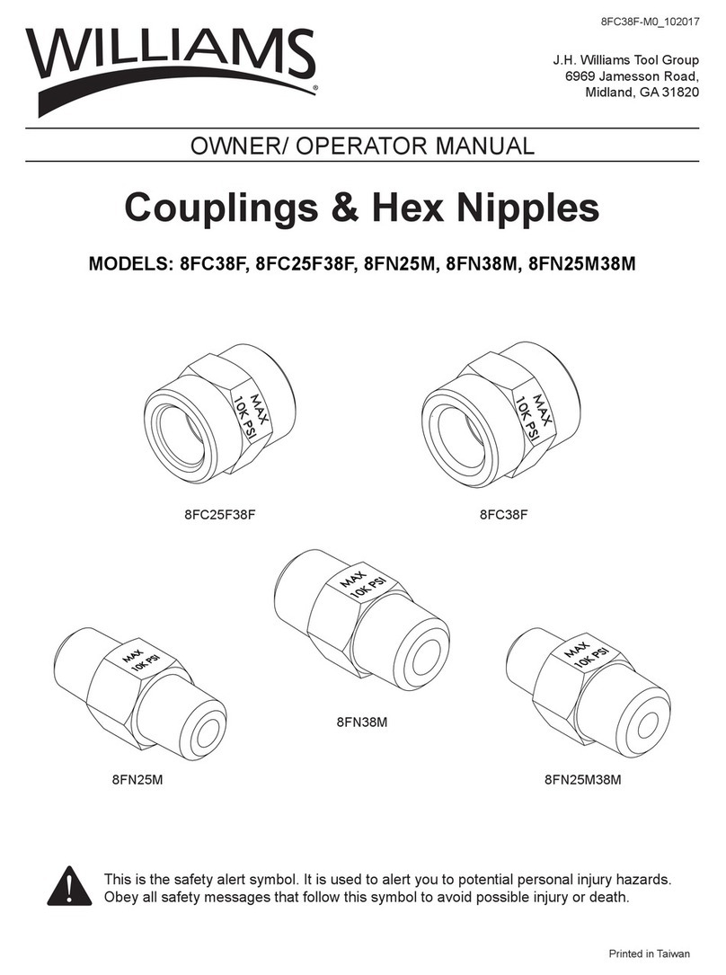 Williams 8FC38F Operator's manual