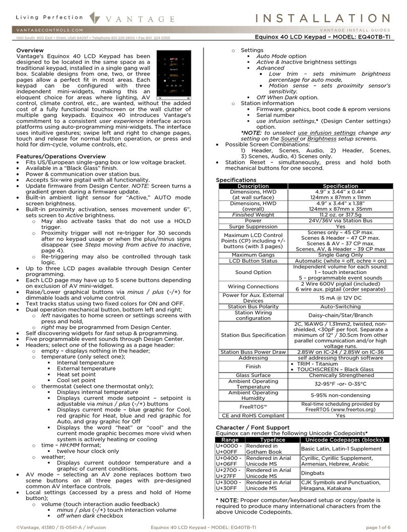 Vantage Hearth EQ40TB-TI User manual