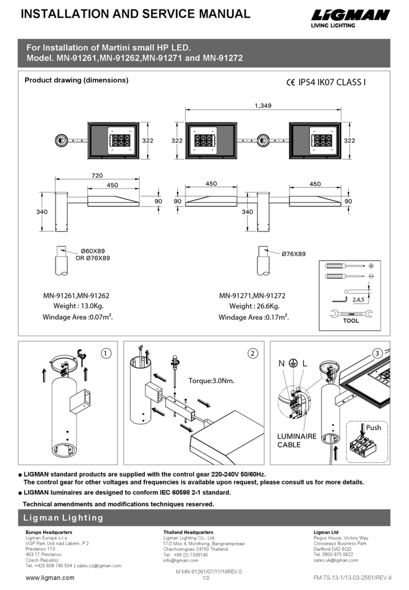 LIGMAN MN-91261 Installation and service manual