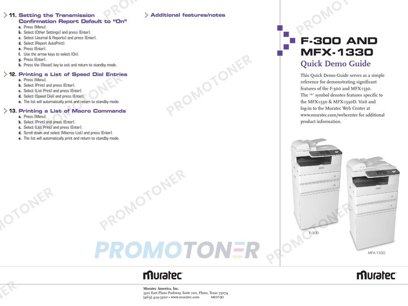 Muratec F-300 Operator's manual