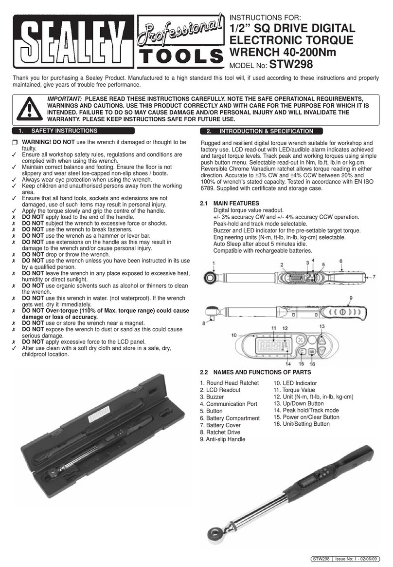 Sealey STW298 User manual