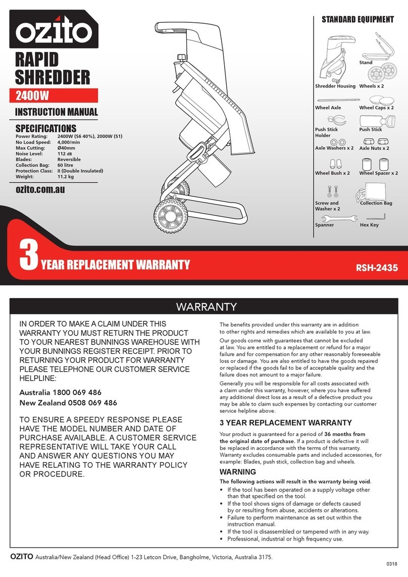Ozito RSH-2435 instruction manual