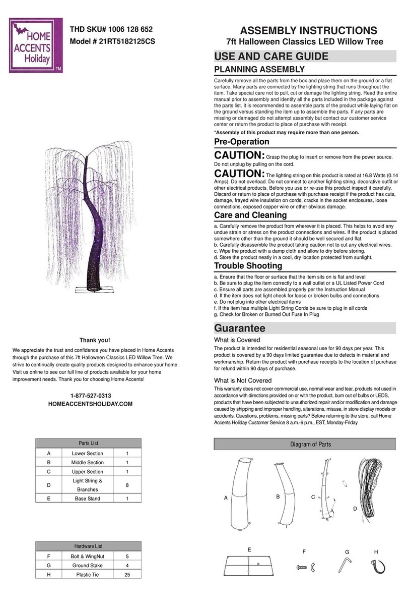Home Accents Holiday 21RT5182125CS Assembly instructions Home Accents Holiday 21RT5182125CS Assembly instructions