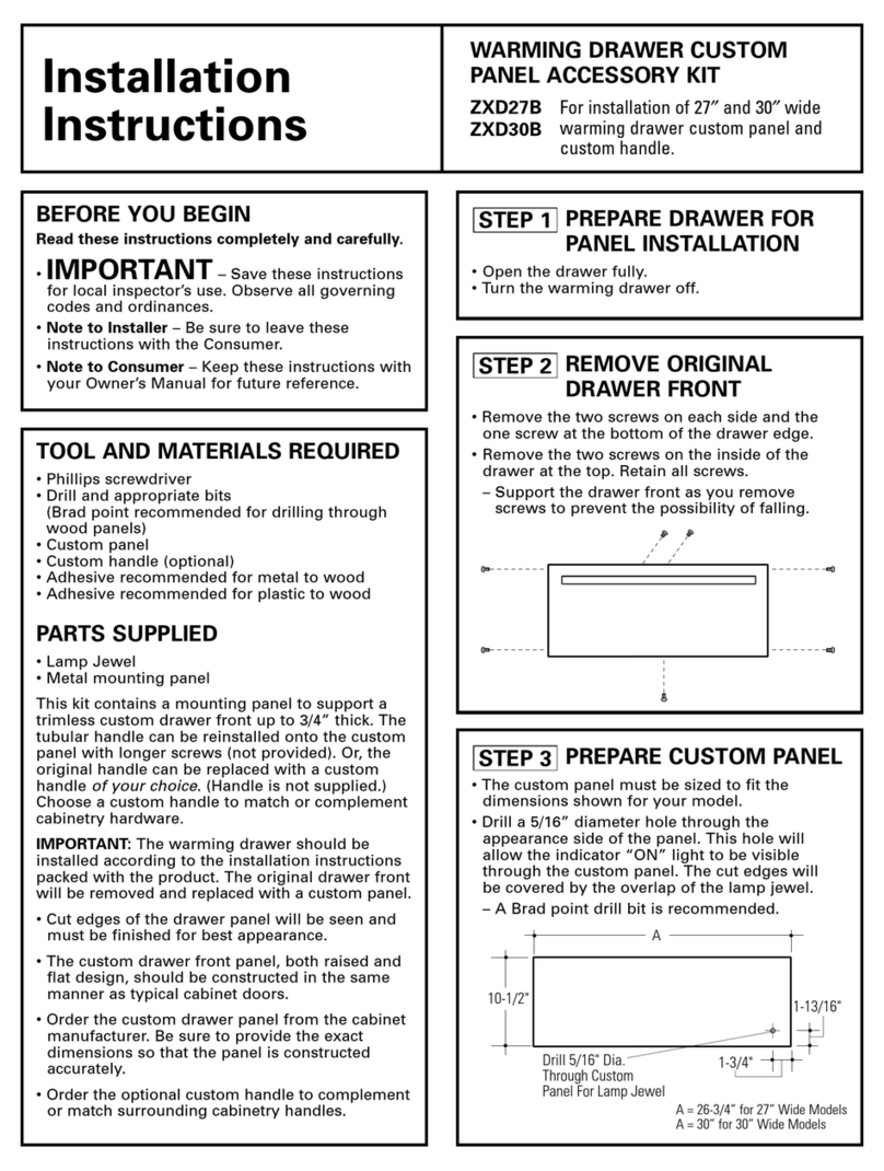 GE Monogram ZXD27B installation instructions