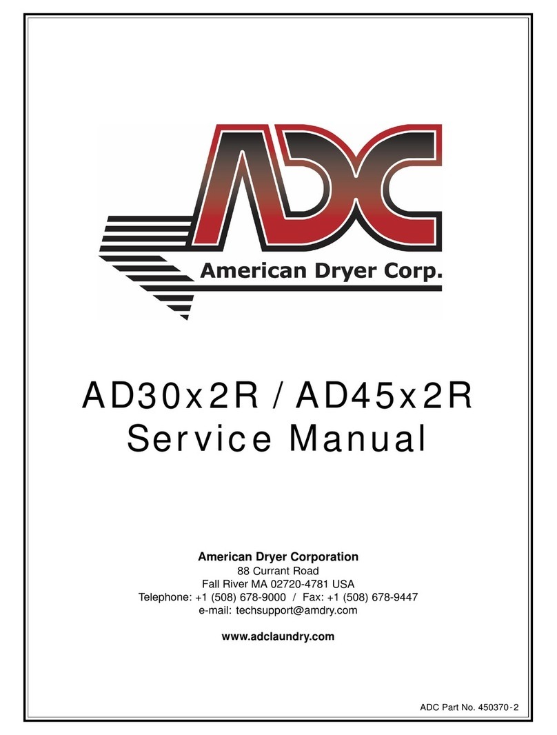 American Dryer Corp. AD30 2R Series Service manual American Dryer Corp. AD30 2R Series Service manual