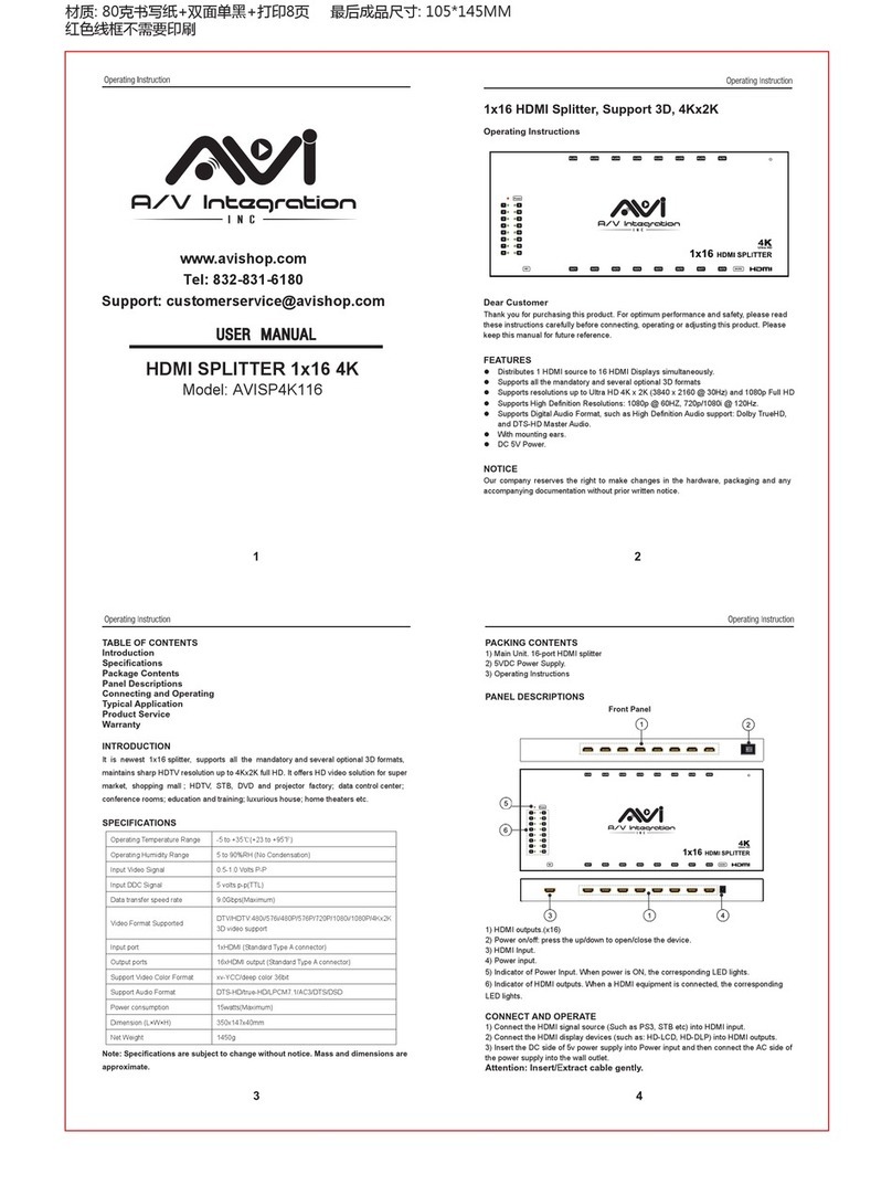 AVI AVISP4K116 user manual