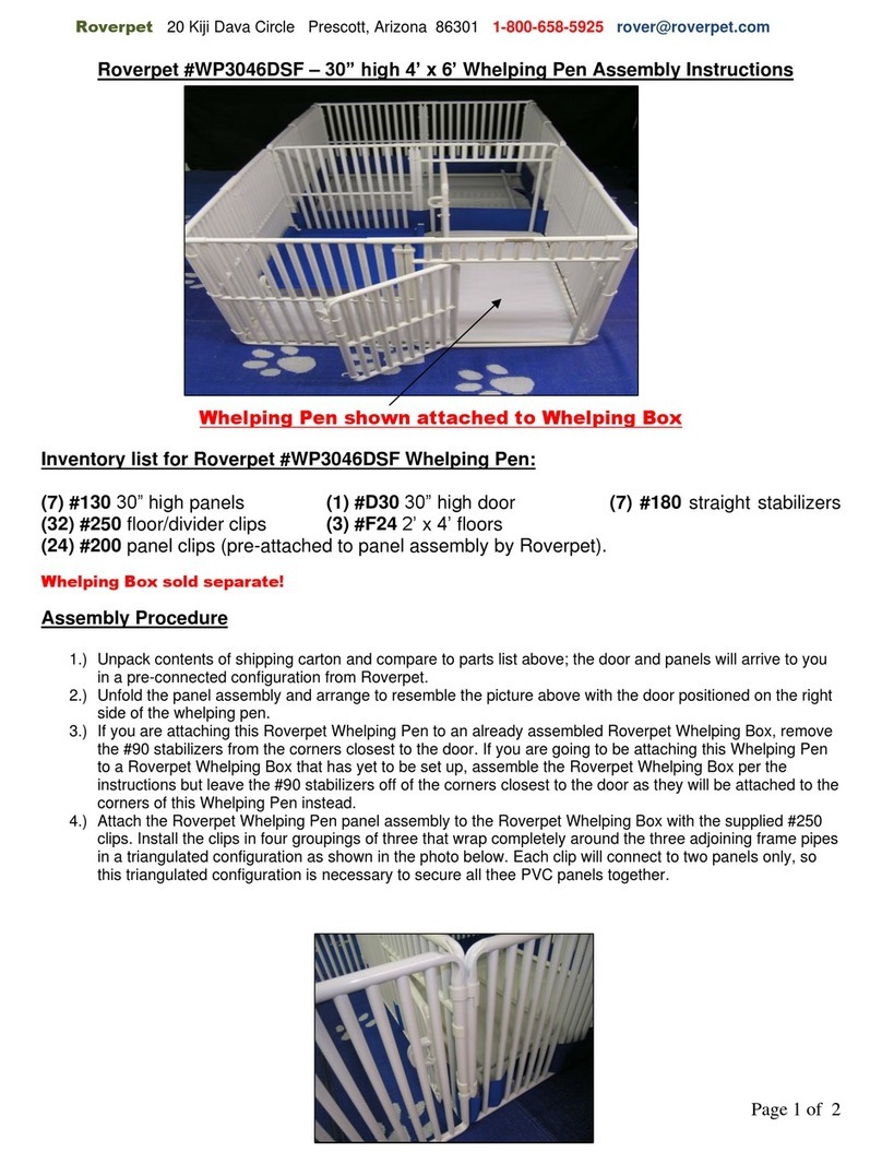 Roverpet WP3046DSF Assembly instructions